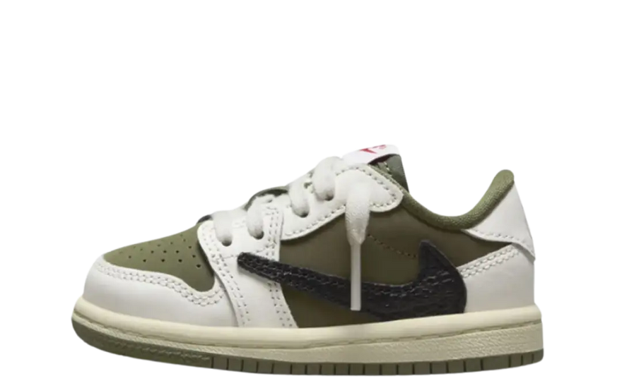 Air Jordan 1 Retro Low OG SP Travis Scott Medium Olive (TD) — De lage schoen die de stadsstijl herdefinieert
