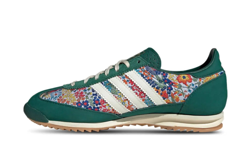 Liberty London x Adidas SL 72 OG Collegiate Green — Zapatillas florales con estilo clásico y comodidad moderna