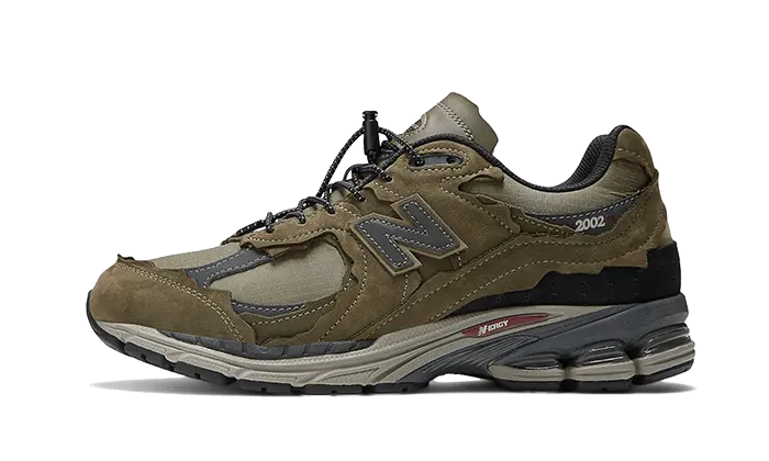 New Balance 2002R Pacchetto Protezione Dark Moss — Scarpe con stile robusto e ammortizzazione massima