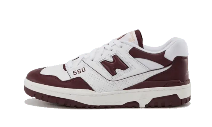 New Balance 550 White Burgundy: Retro-Schuhe mit burgunderrotem Akzent, die du haben musst