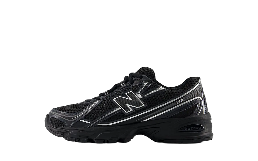 New Balance 740 Black Silver Metallic: de retro stedelijke sneaker die je look naar een hoger niveau tilt
