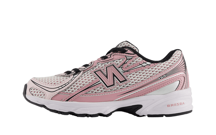 New Balance 740 Bungee Lace Washed Burgundy Pink Taffy (PS): el Y2K infantil que se calza en dos segundos