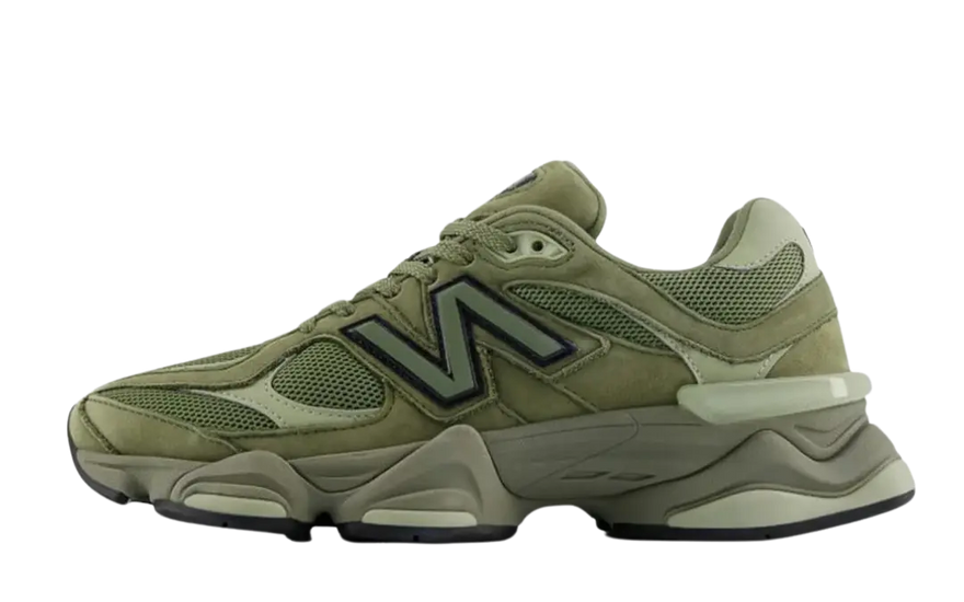 New Balance 9060 Dark Olivine (GS): estilo olivino y comodidad juvenil