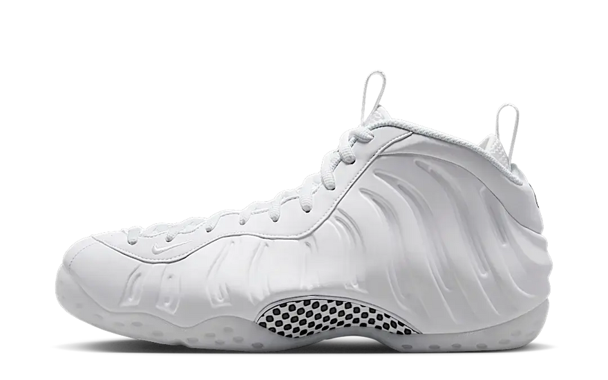 Nike Air Foamposite One Triple White: Iconic white silhouette with Foamposite technology