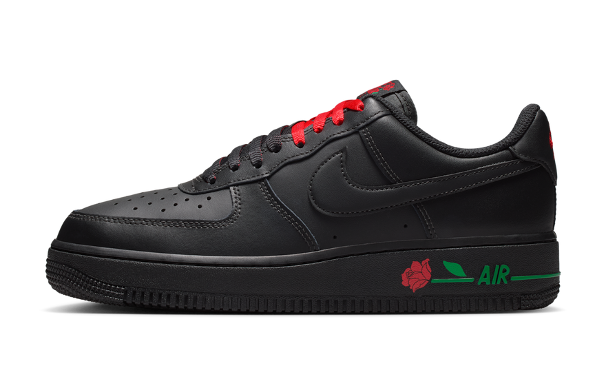 Nike Air Force 1 Low '07 SE Black Rose: el cuero negro con una rosa que lo cambia todo