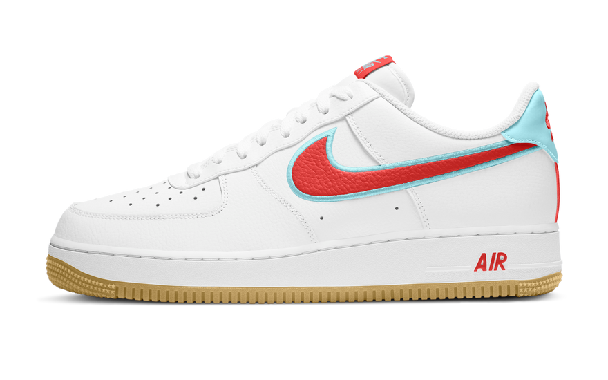 Nike Air Force 1 Low White Chile Red Glacier Ice: la AF1 de suela gum que combina con todo