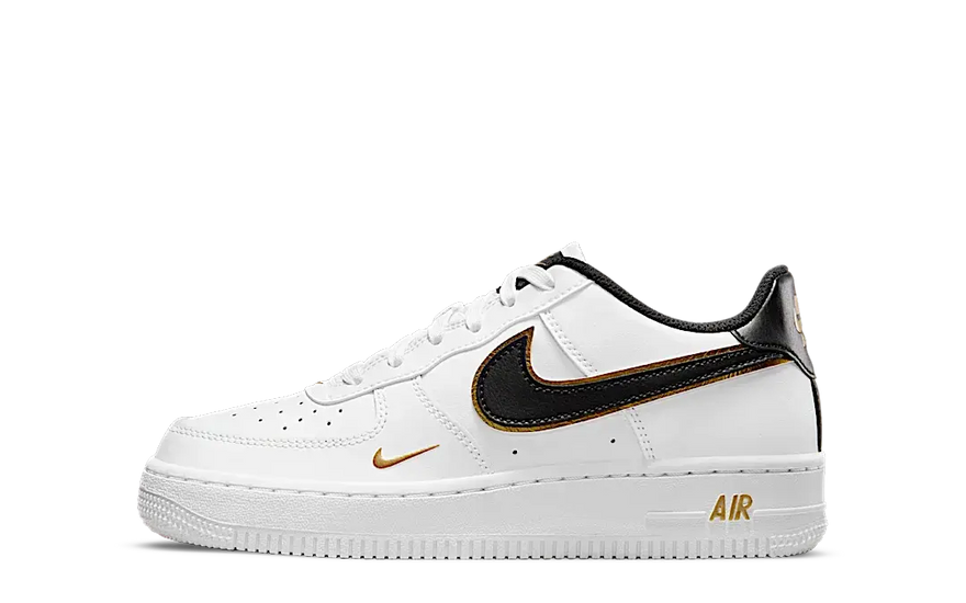 Nike Air Force 1 Low '07 LV8 Double Swoosh White Metallic Gold — Classique blanc avec une touche dorée