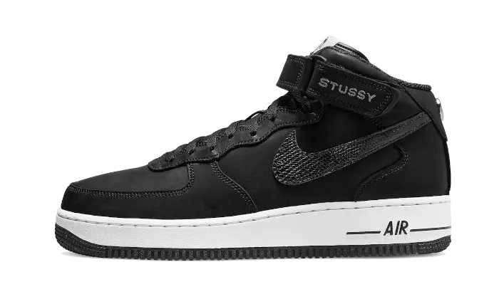 Nike Air Force 1 Mid Stussy All Black: de onmisbare zwarte AF1 van de straatmode