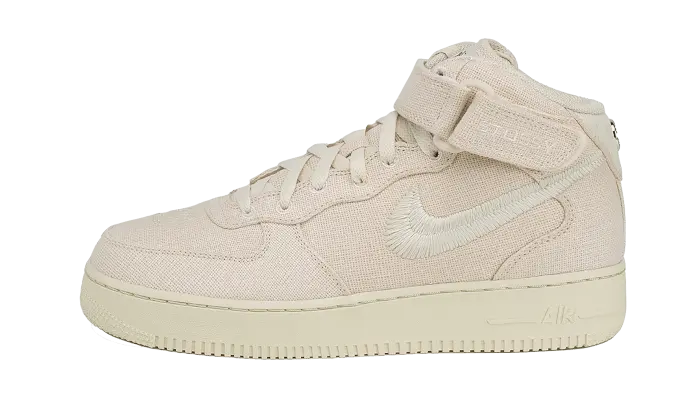 Nike Air Force 1 Mid Stussy Fossil — Elegancia urbana