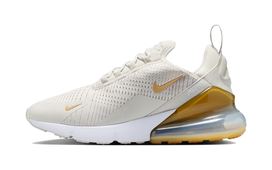 Nike Air Max 270 Light Bone Metallic Gold: la Air Max neutra con acento dorado que combina con todo