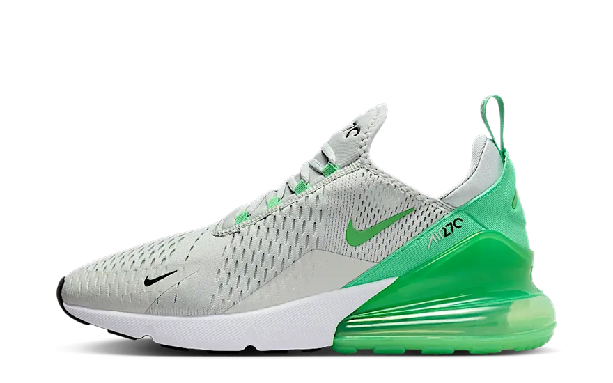 Nike Air Max 270 Light Silver Green Shock: urban style and utmost comfort