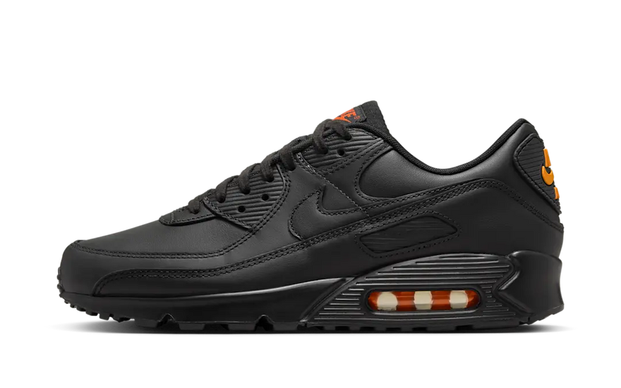 Nike Air Max 90 Black Safety Orange — Městská ikona s viditelným odpružením