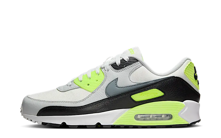 Nike Air Max 90 Gore-Tex Summit Biały Volt Czarny Chłodny Szary — Wodoszczelne i miejski styl