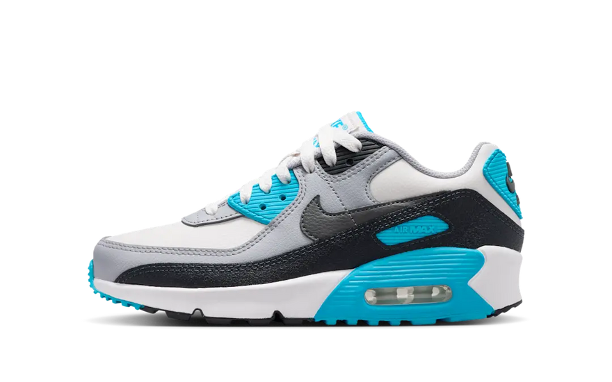Nike Air Max 90 LTR Platinum Tint Blue Lightning: clásico reinventado en cuero premium