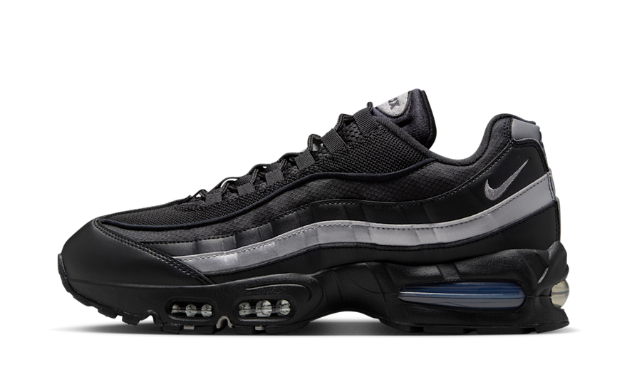 Nike Air Max 95 OG Big Bubble Black White Metallic Silver — Icono retro con gran burbuja Air