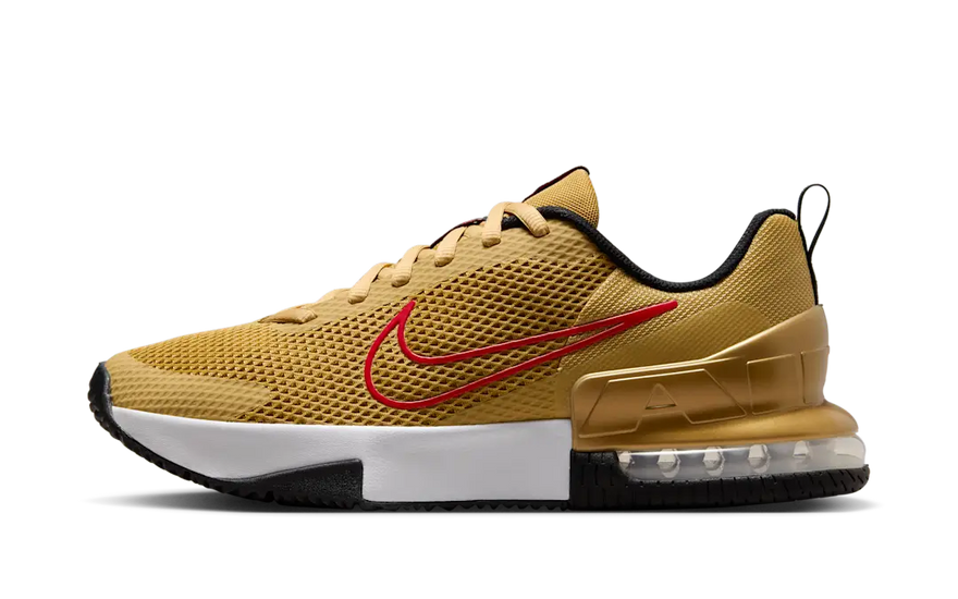 Nike Air Max Alpha Trainer 6 Gold Metallic University Red — Train with style and cushioning