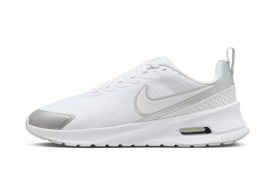 Nike Air Max Nuaxis White Pure Platinum Metallic Silver: style and comfort for every step