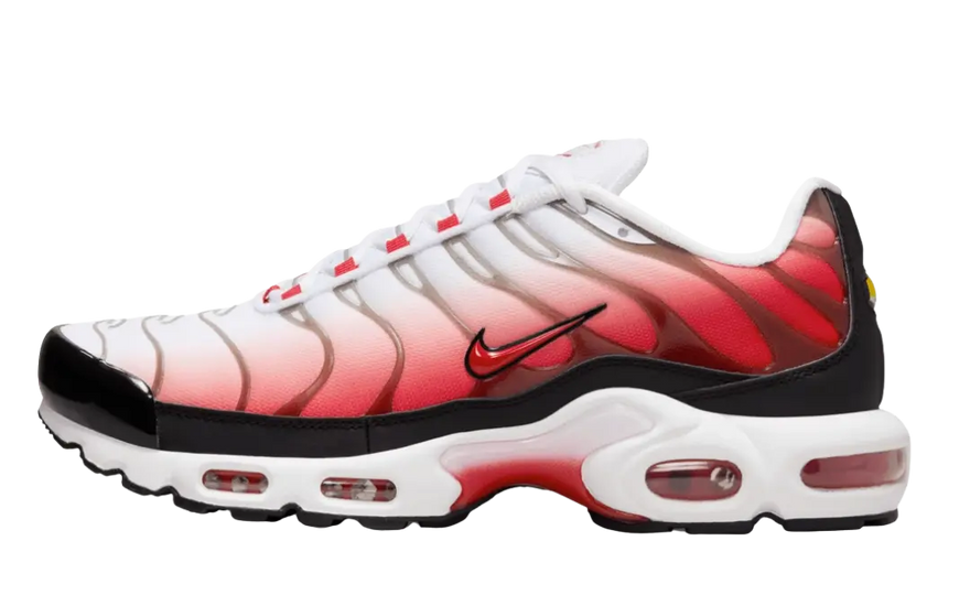 Nike Air Max Plus White Black University Red — Must-have streetwear que necesitas