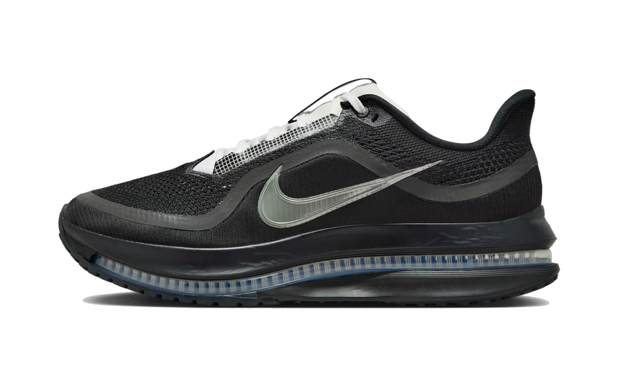 Nike Air Zoom Pegasus Premium SP Black Metallic Silver: el Zoom visible se pone en modo cromo