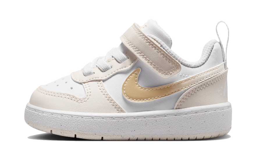 Nike Court Borough Low White Chalk Shimmer (TD): el blanco con brillo que arrasa en los primeros pasos
