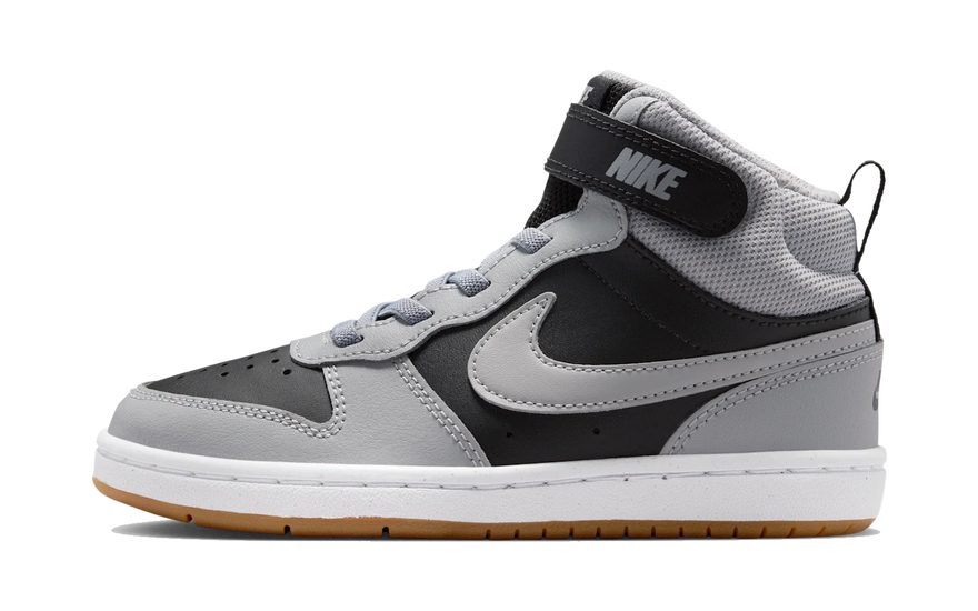 Nike Court Borough Mid 2 Black Light Smoke Grey Gum (PS): la mid negra con suela gum que aguanta el curso entero