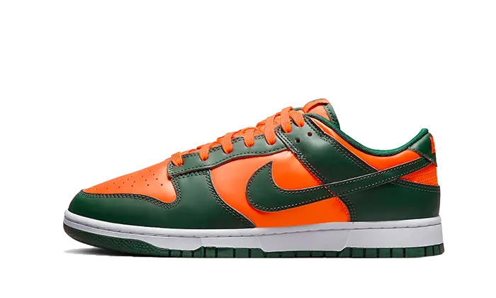 Nike Dunk Low Retro Miami Hurricanes — L'indispensable urbain en vert et orange