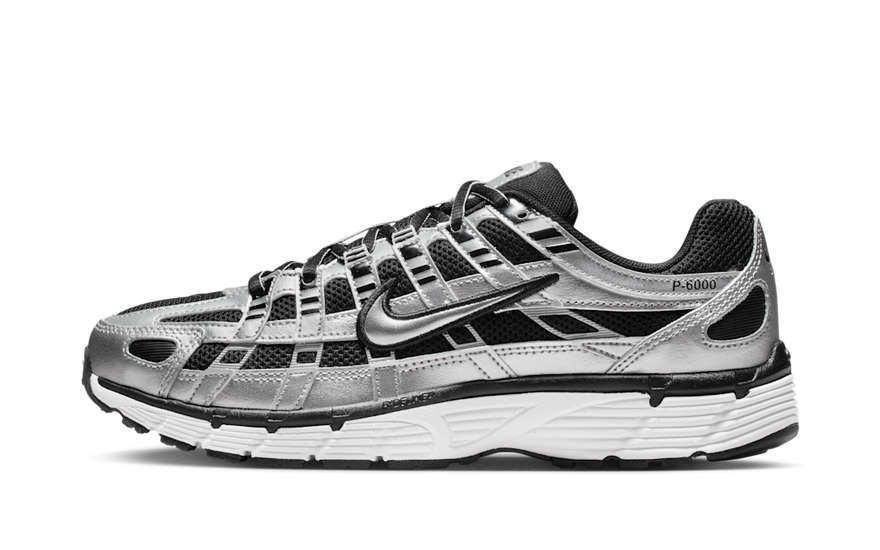 Nike P-6000 Metallic Silver Black White: El clásico retro que tu outfit necesita