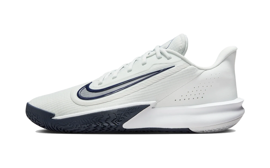 Nike Precision 7 Photon Dust White Midnight Navy: la zapatilla de baloncesto sin adornos que sí funciona en pista