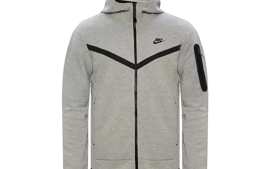 Nike Sportswear Tech Fleece Windrunner Full Zip Hoodie (FW24) Dark Grey Heather/Black — Lightweight warmth and urban style