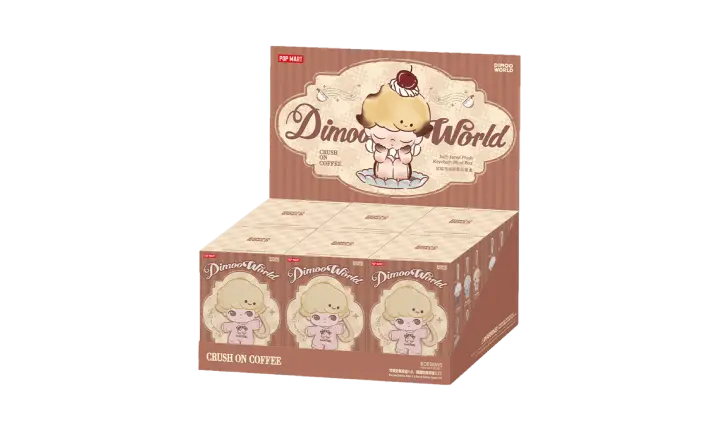 Pop Mart DIMOO Crush On Coffee Series Plush Keychain Sealed Case — The plush keychain you need