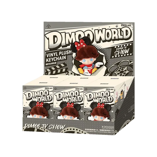 Pop Mart DIMOO World x Disney Serie Portachiavi in Vinile Morbido Sigillato (6 Scatole a Sorpresa) — 6 portachiavi Disney indispensabili per il tuo stile