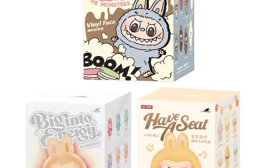 Pop Mart Labubu Macarons, Neem Plaats & Vol Energie Enkele Doos Combinatie — 3 verrassingsdozen voor je verzameling