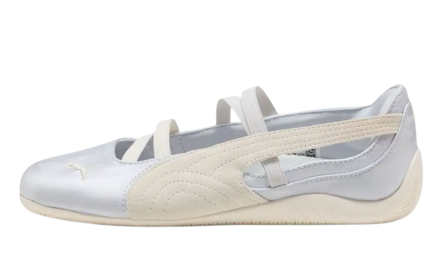 Puma Speedcat Ballet Silver Mist Warm White Satin: satin elegance for your wardrobe