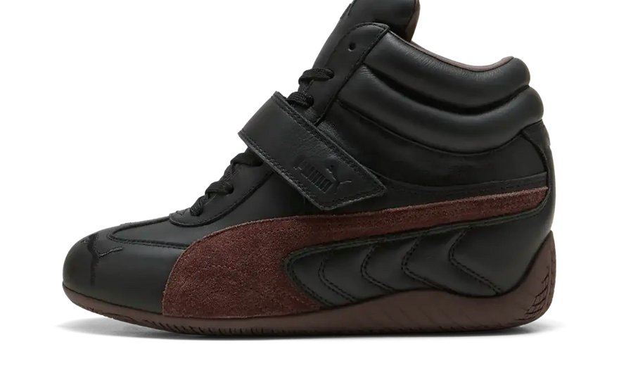 Puma Speedcat Wedge Black Chocolate Brown (Women's): altura invisible y alma racing