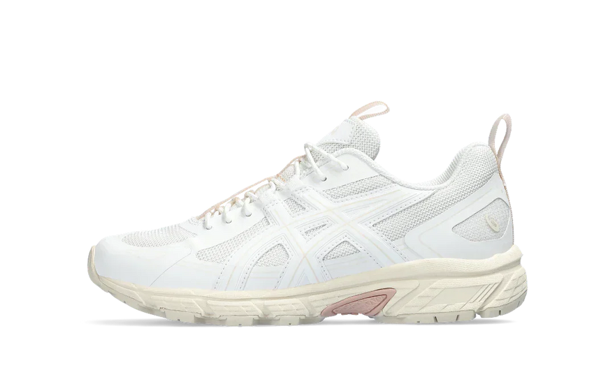 ASICS Gel-Venture 6 NS White White — Zapatillas trail blancas con confort y tracción urbana