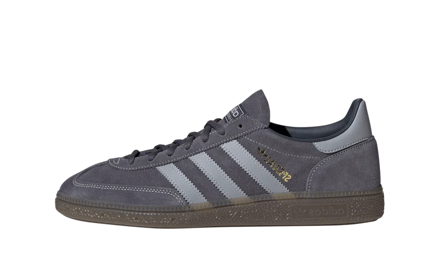 Adidas Handball Spezial Aurora Onix Halo Silver: Zapatillas de ante con brillo Halo para streetwear