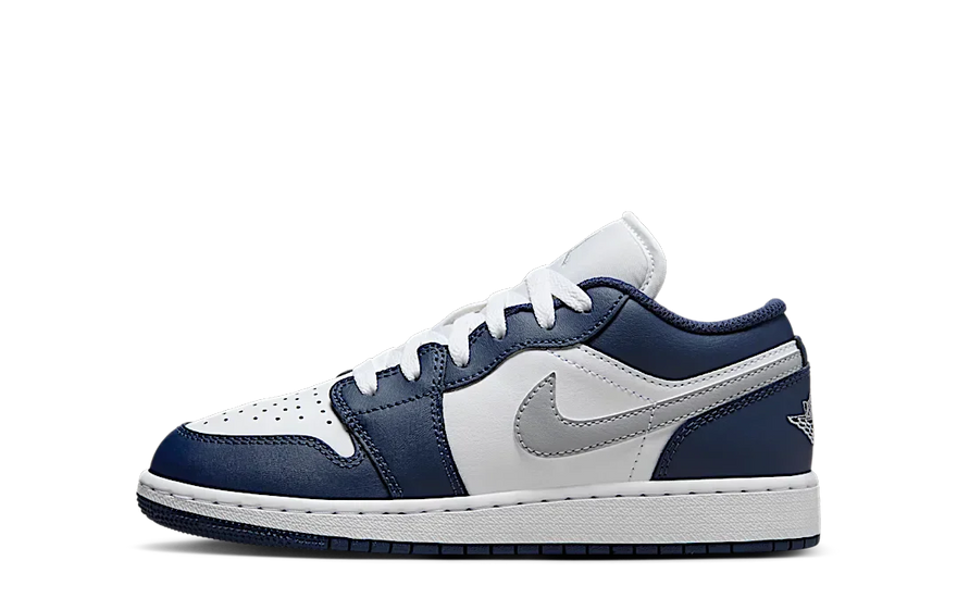 Air Jordan 1 Low Midnight Navy Wolf Grey: clásico reinventado para tu streetwear