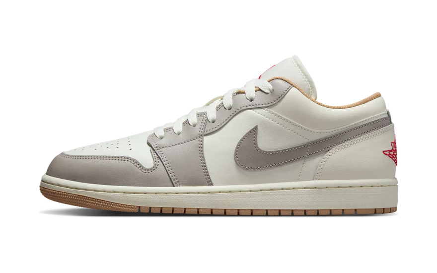 Air Jordan 1 Low Sail College Grey Rattan: estilo vintage renovado para tu rotación