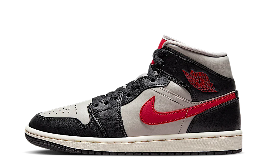 Air Jordan 1 Mid Black College Grey Gym Red: Urban icon for your streetwear looks