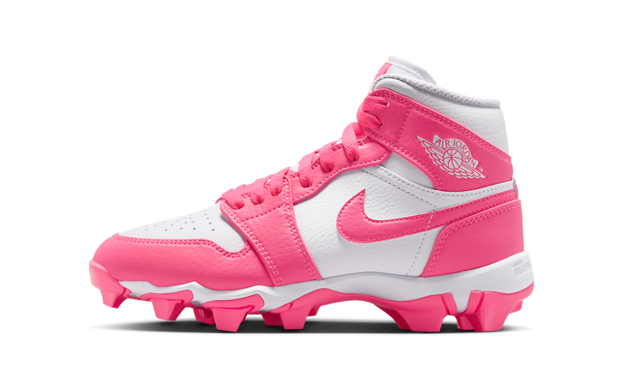 Air Jordan 1 Mid Cleat White Digital Pink — Sporty style that dominates street and court
