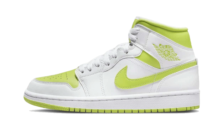 Air Jordan 1 Mid White Lime — Mid clásico con toque lima para tu street style