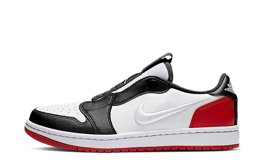 Air Jordan 1 Retro Low Slip Black Toe: the laceless Low that refreshes your style