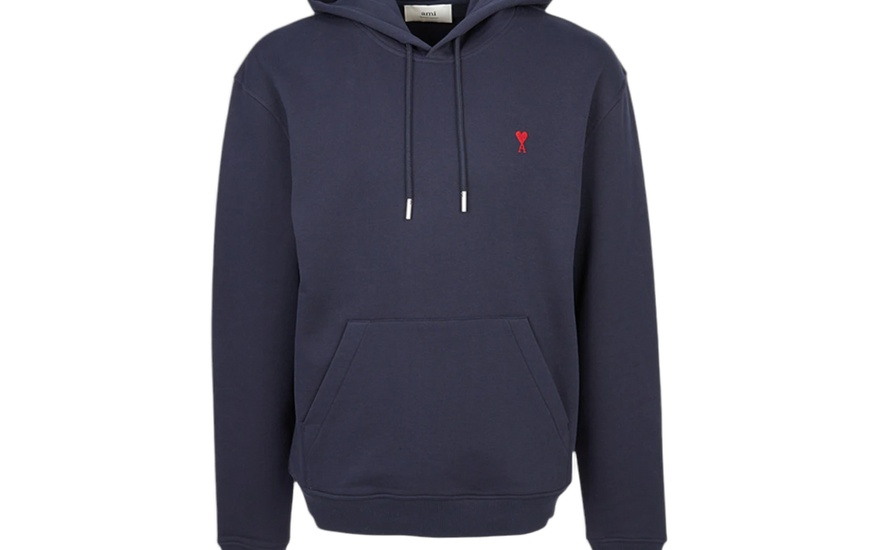 Ami Paris Hood Sweatshirt Navy: la sudadera navy que eleva tu look urbano