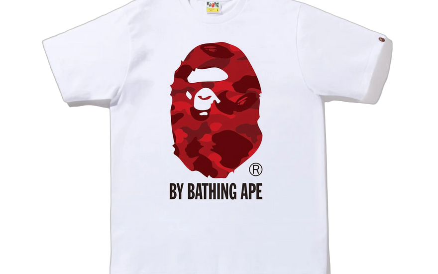 BAPE A Bathing Ape Color Camo Tee Black Red: la camiseta camuflaje que necesitas