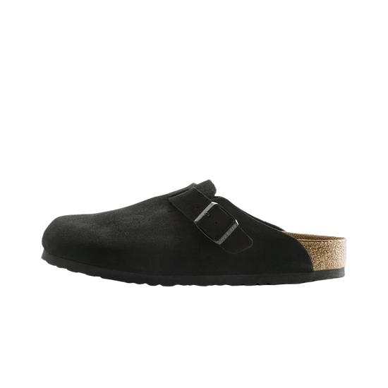 Birkenstock Boston Soft Footbed Suede Black: el zueco de ante que transforma tu día
