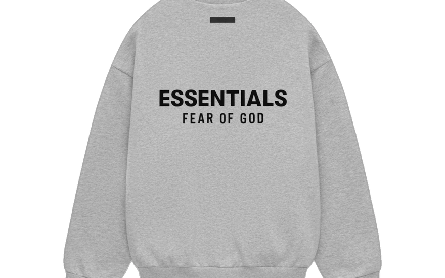 Fear of God Essentials Fleece Crewneck Light Heather Gray — La sudadera que redefine el casual-chic