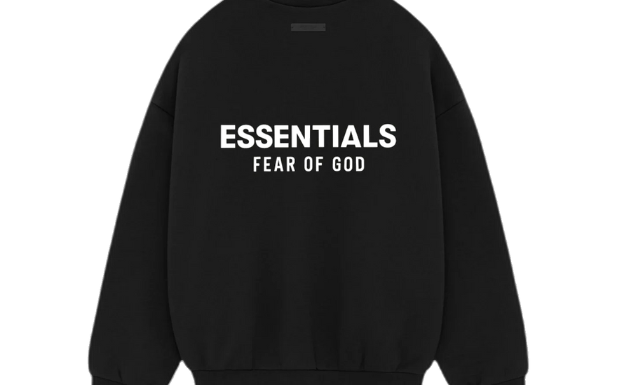 Fear of God Essentials Crewneck Black: the essential black sweatshirt for a minimal and urban style
