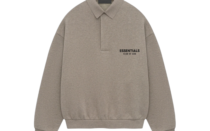 Fear of God Essentials Fleece Polo Heather Gray: el polo de felpa que necesitas