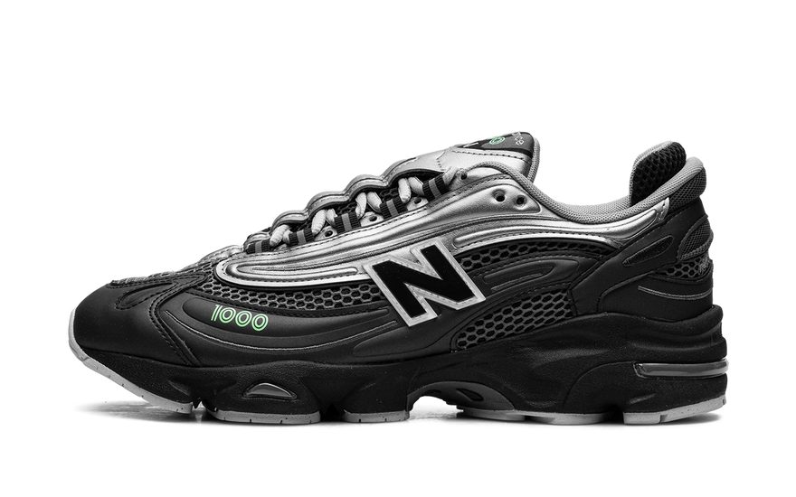 New Balance 1000 Dark Silver Metallic Lime Leaf — Modern Retro and Urban Comfort