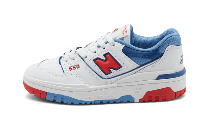 New Balance 550 White True Red Atlantic Blue: das Retro-Symbol, das deinen Stil aufwertet